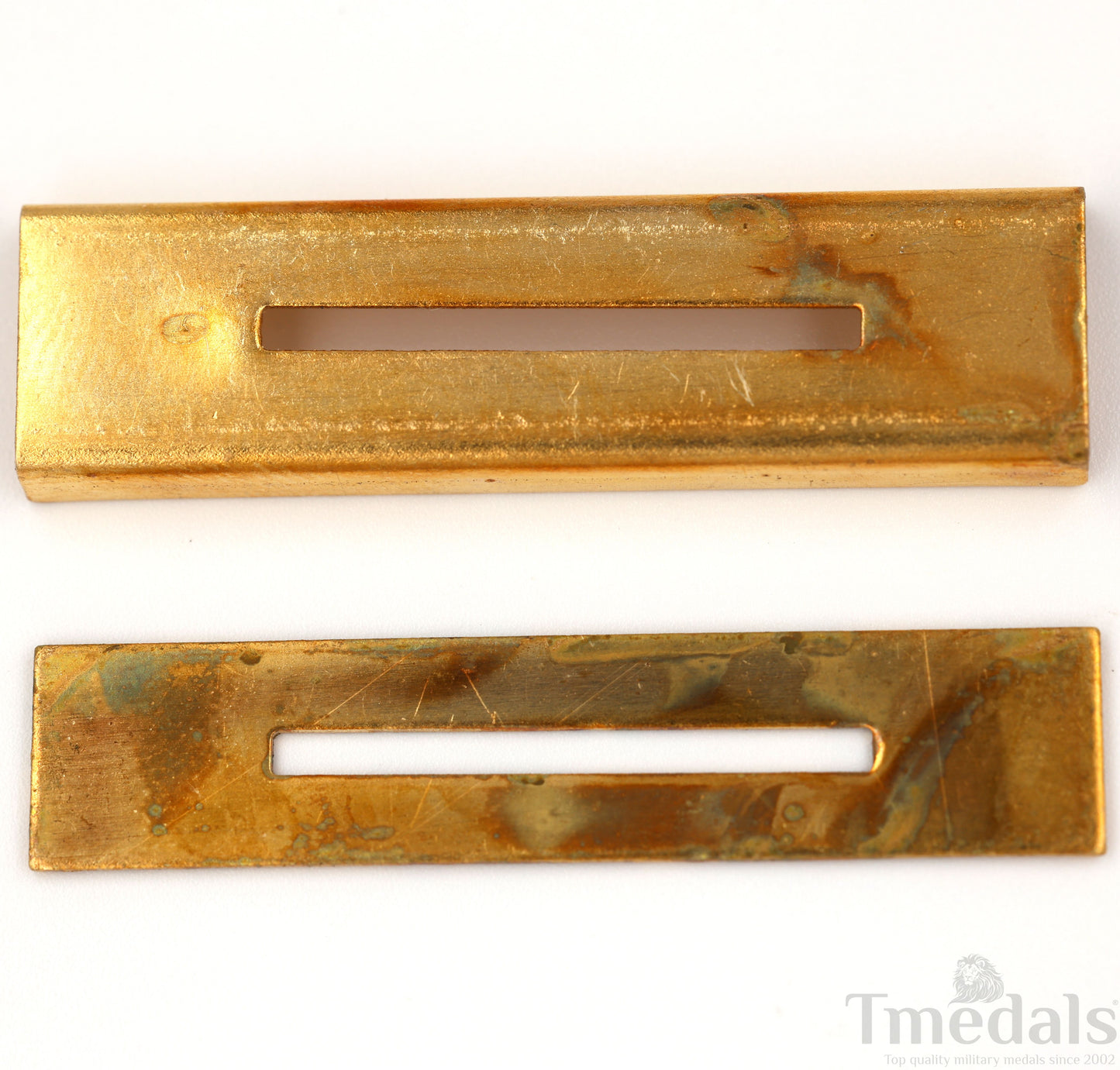 Brass Mounting Bars for U.S. &amp; U.K. Military Ribbon Assembly – 2 Pairs (4 Pieces)
