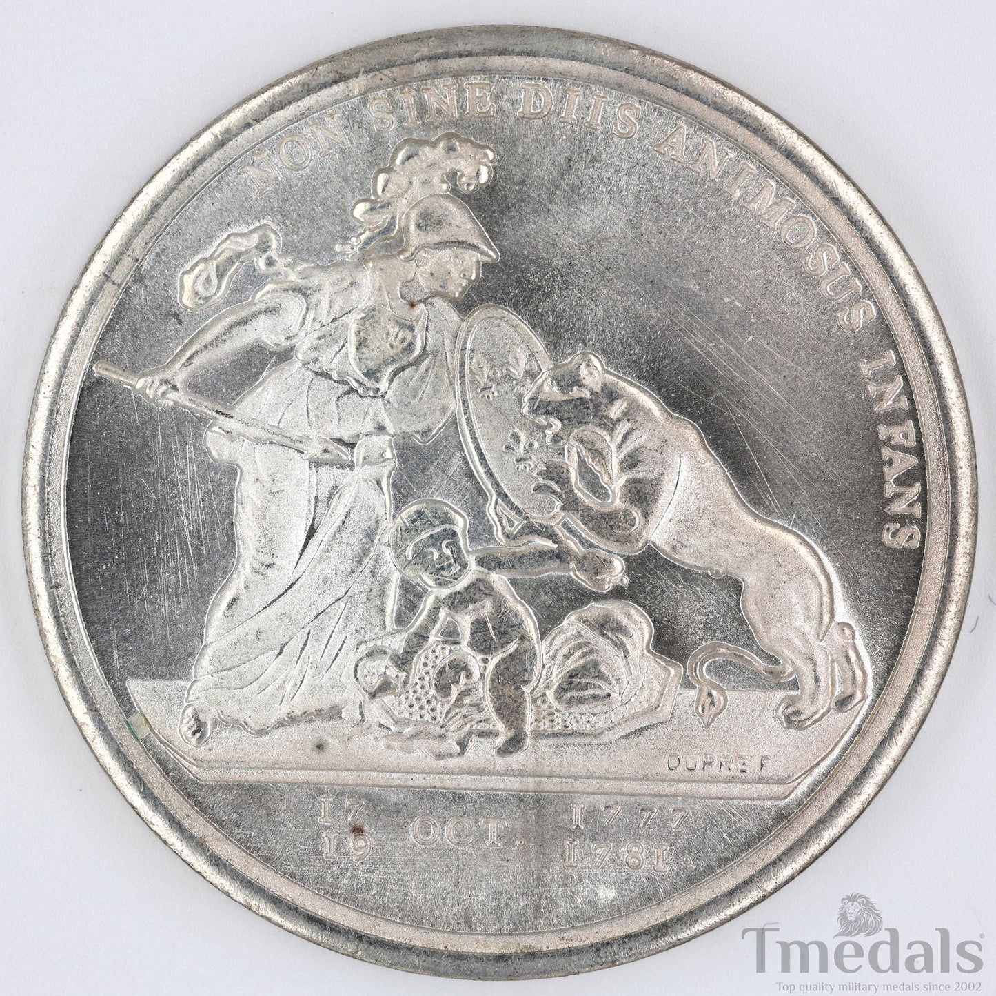 Libertas Americana Medal Replica 1776–1781 Nickel Silver – Revolutionary Era replica