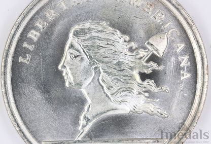 Libertas Americana Medal Replica 1776–1781 Nickel Silver – Revolutionary Era replica