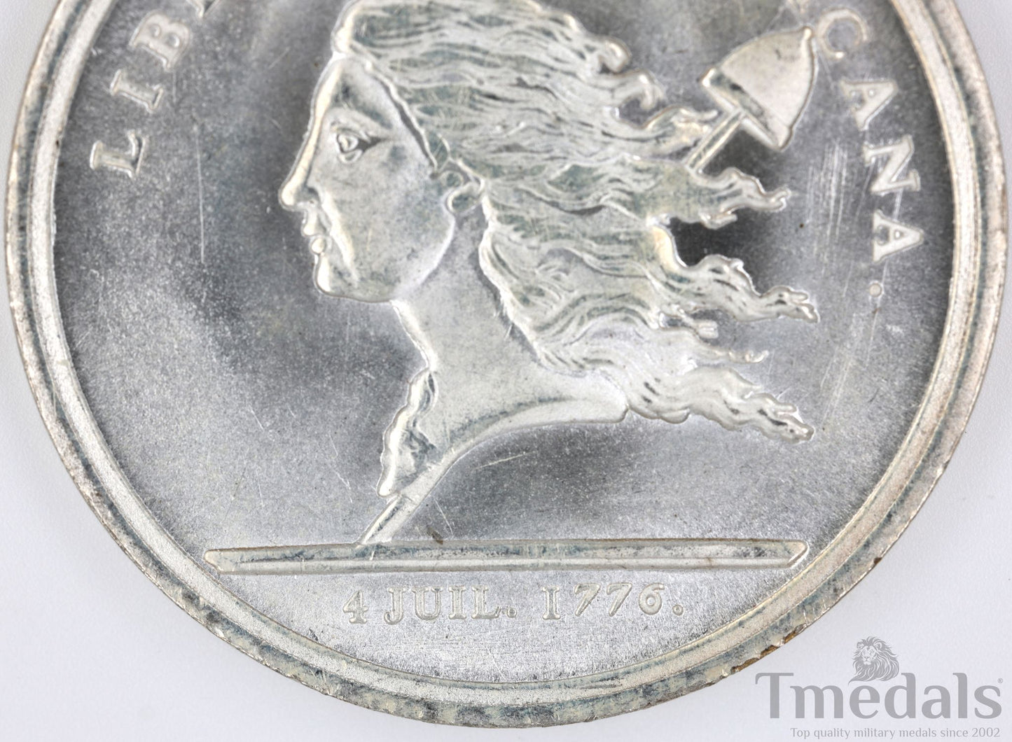 Libertas Americana Medal Replica 1776–1781 Nickel Silver – Revolutionary Era replica