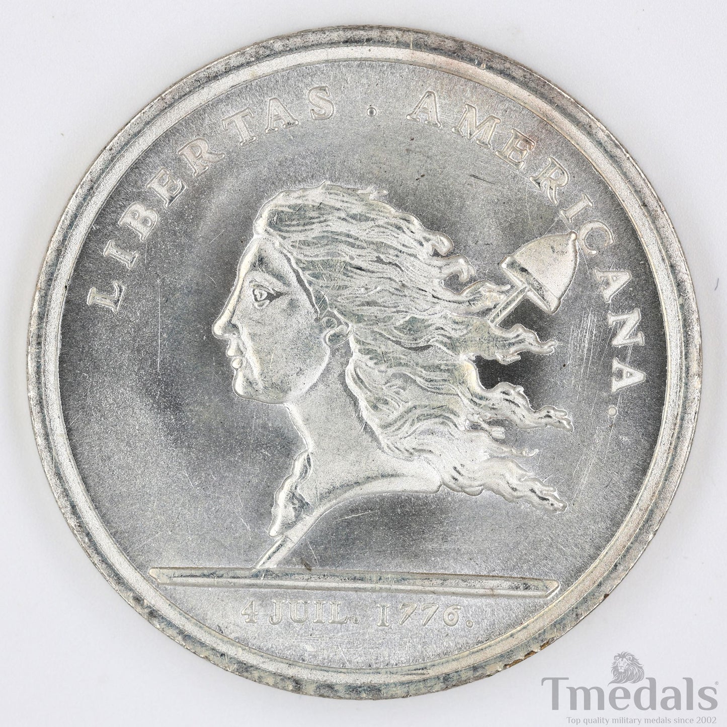 Libertas Americana Medal Replica 1776–1781 Nickel Silver – Revolutionary Era replica