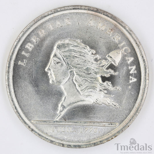 Libertas Americana Medal Replica 1776–1781 Nickel Silver – Revolutionary Era replica
