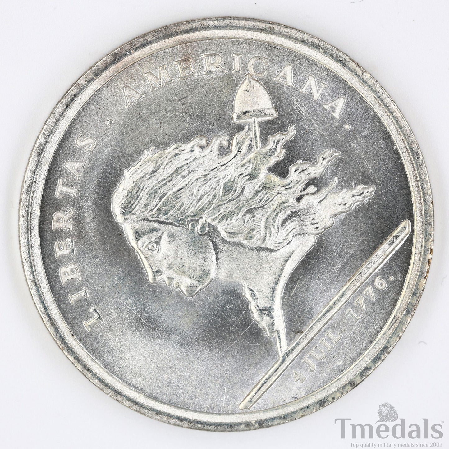 Libertas Americana Medal Replica 1776–1781 Nickel Silver – Revolutionary Era replica