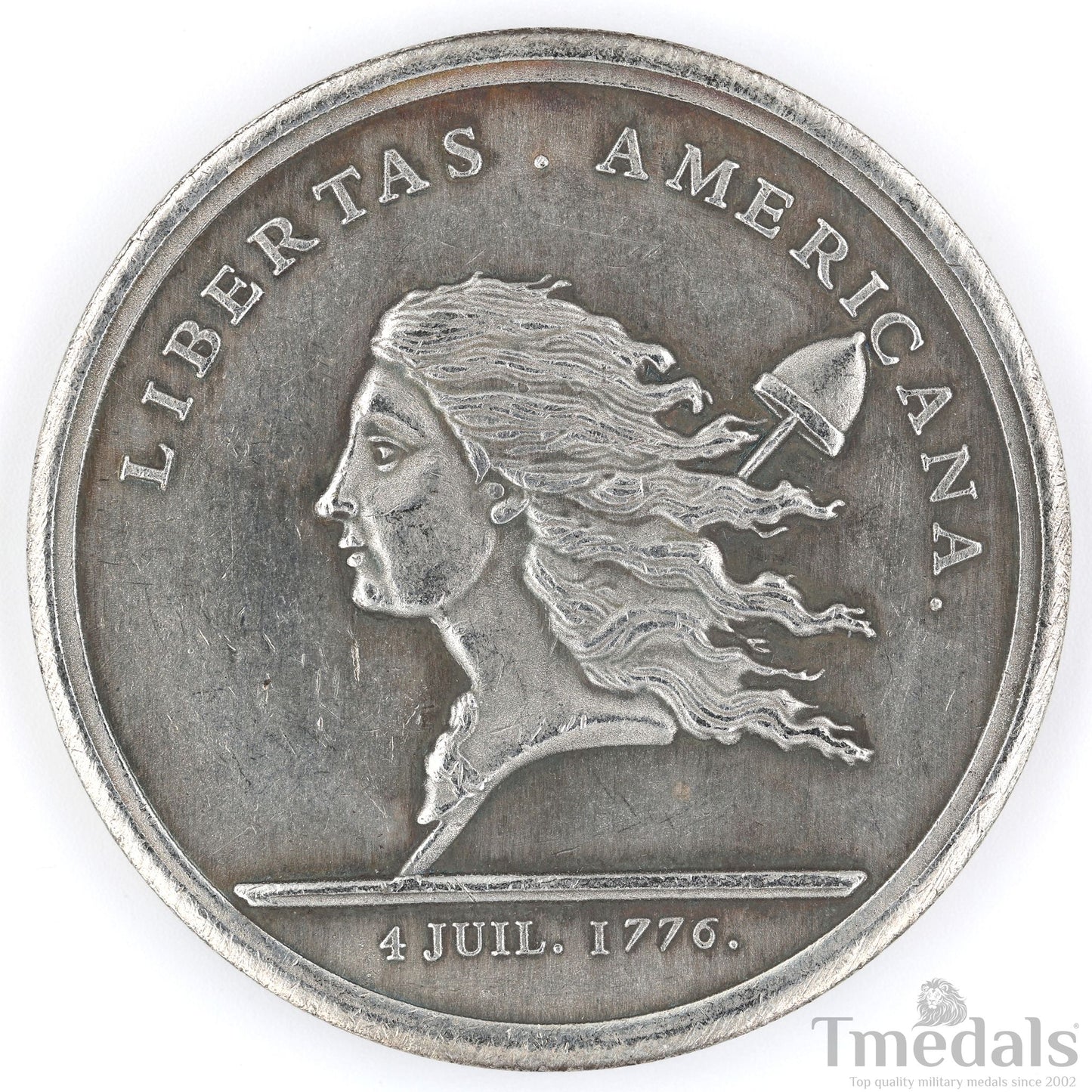 Libertas Americana Medal Replica 1776–1781 Nickel Silver Revolutionary Era replica