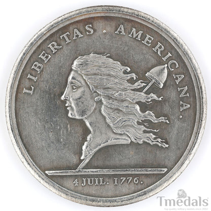 Libertas Americana Medal Replica 1776–1781 Nickel Silver Revolutionary Era replica