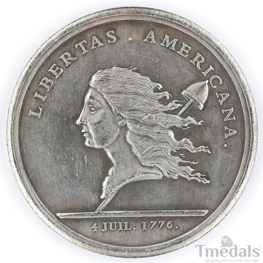 Libertas Americana Medal Replica 1776–1781 Nickel Silver Revolutionary Era replica