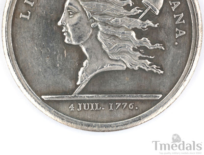 Libertas Americana Medal Replica 1776–1781 Nickel Silver Revolutionary Era replica