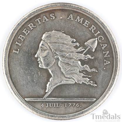Libertas Americana Medal Replica 1776–1781 Nickel Silver Revolutionary Era replica