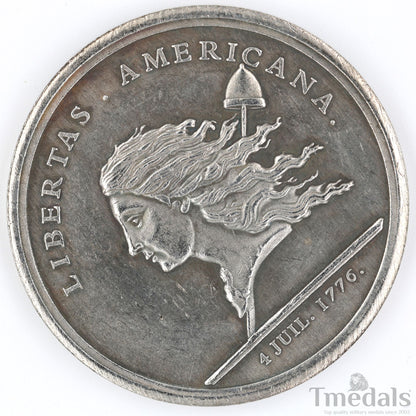 Libertas Americana Medal Replica 1776–1781 Nickel Silver Revolutionary Era replica