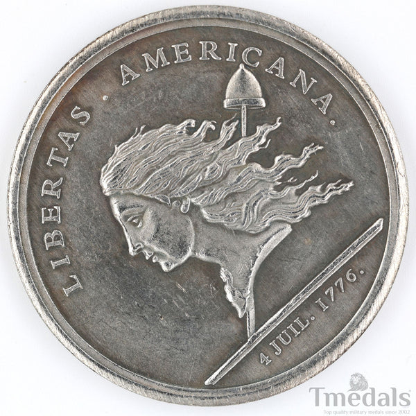 Libertas Americana Medal Replica 1776–1781 Nickel Silver Revolutionary Era nice