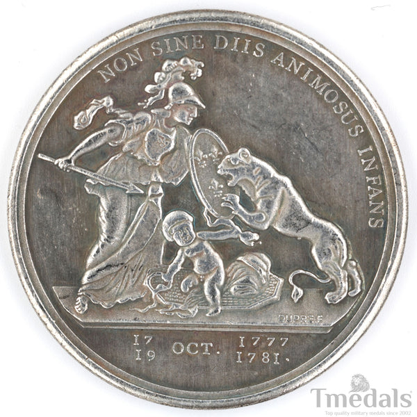 Libertas Americana Medal Replica 1776–1781 Nickel Silver Revolutionary Era nice