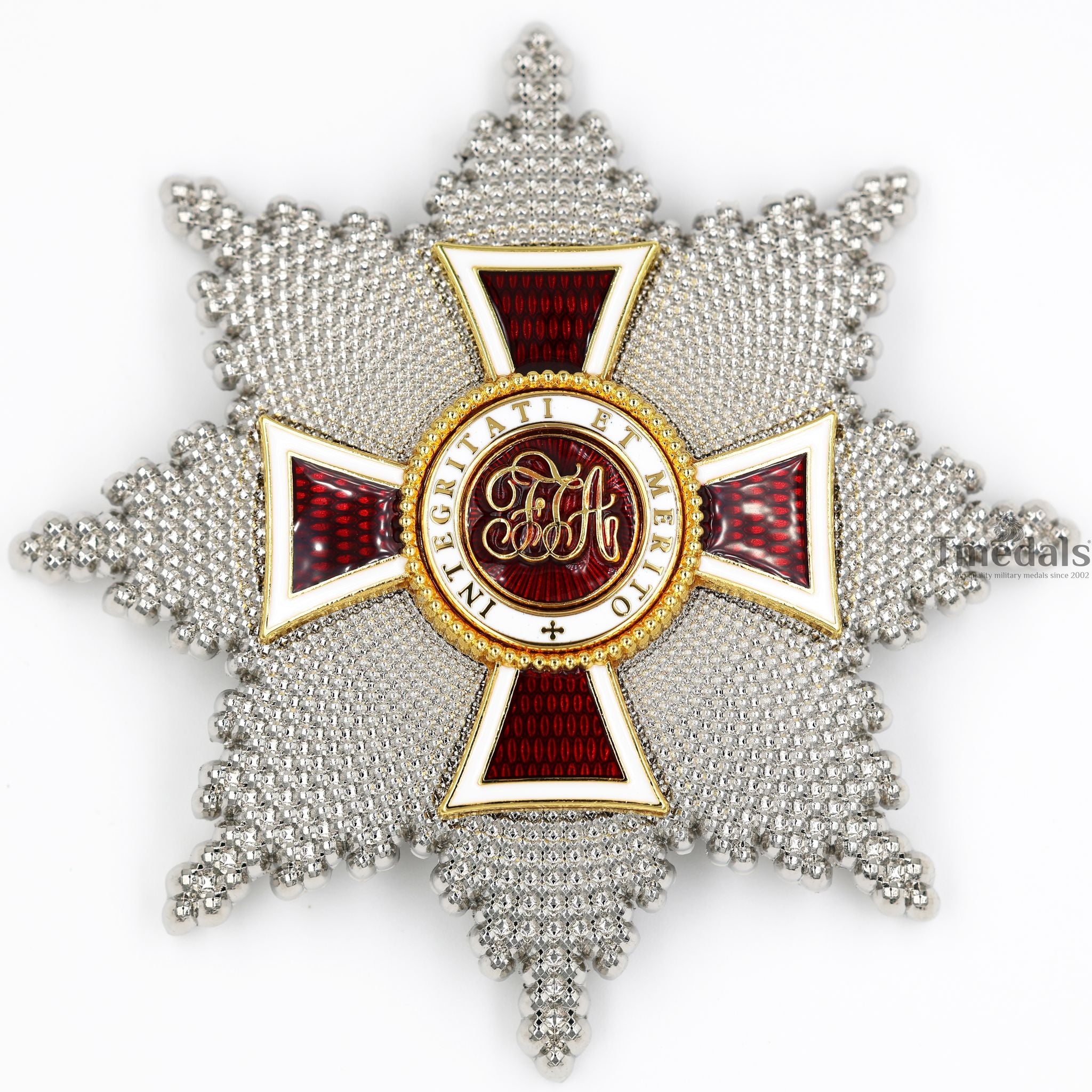 Austrian Imperial Order of Leopold Breast Star Replica Medal Badge– Enamel Finish