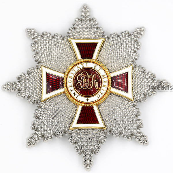 Austrian Imperial Order of Leopold Breast Star Replica Medal Badge– Enamel Finish