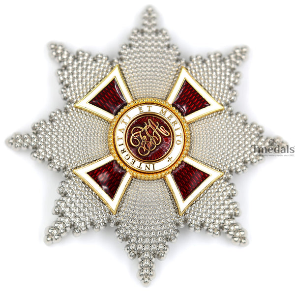 Austrian Imperial Order of Leopold Breast Star Replica Medal Badge– Enamel Finish