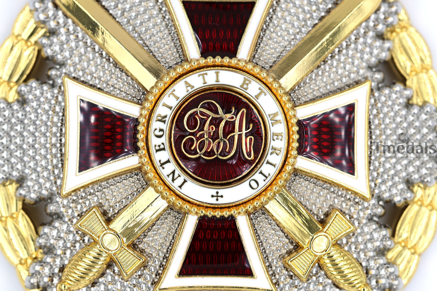 Austrian Imperial Order of Leopold – Grand Cross Breast Star with War Decoration Swords – Full-Size Museum Replica