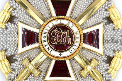 Austrian Imperial Order of Leopold – Grand Cross Breast Star with War Decoration Swords – Full-Size Museum Replica