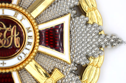 Austrian Imperial Order of Leopold – Grand Cross Breast Star with War Decoration Swords – Full-Size Museum Replica
