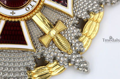 Austrian Imperial Order of Leopold – Grand Cross Breast Star with War Decoration Swords – Full-Size Museum Replica