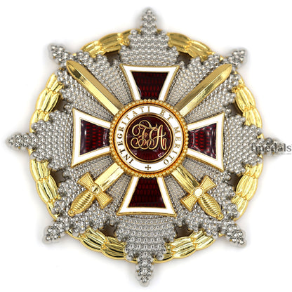 Austrian Imperial Order of Leopold – Grand Cross Breast Star with War Decoration Swords – Full-Size Museum Replica