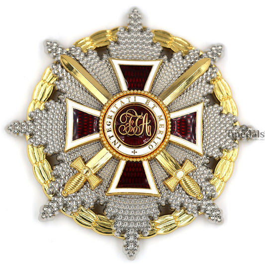 Austrian Imperial Order of Leopold – Grand Cross Breast Star with War Decoration Swords – Full-Size Museum Replica