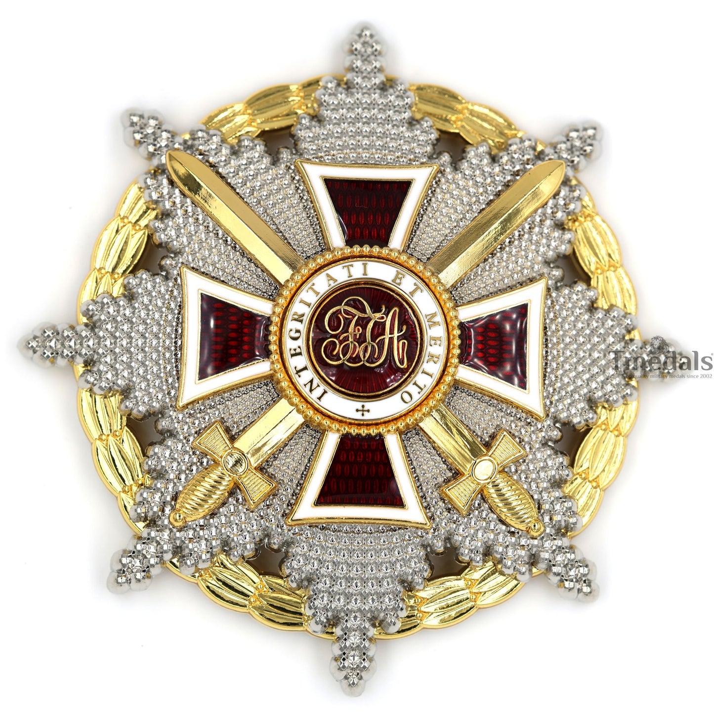 Austrian Imperial Order of Leopold – Grand Cross Breast Star with War Decoration Swords – Full-Size Museum Replica