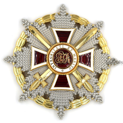 Austrian Imperial Order of Leopold – Grand Cross Breast Star with War Decoration Swords – Full-Size Museum Replica
