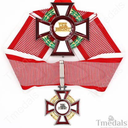 Austro-Hungarian Military Merit Cross Set – 1st Class Breast Star 2nd Class Neck Badge – Full-Size Museum Replica