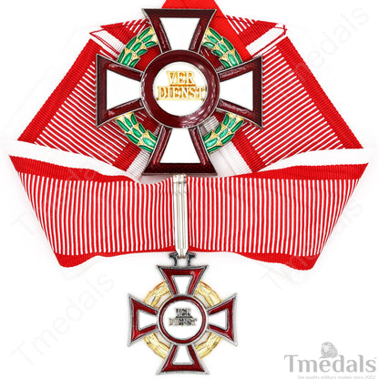 Austro-Hungarian Military Merit Cross Set – 1st Class Breast Star 2nd Class Neck Badge – Full-Size Museum Replica