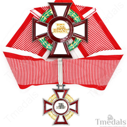 Austro-Hungarian Military Merit Cross Set – 1st Class Breast Star 2nd Class Neck Badge – Full-Size Museum Replica