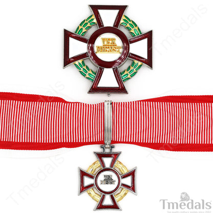 Austro-Hungarian Military Merit Cross Set – 1st Class Breast Star 2nd Class Neck Badge – Full-Size Museum Replica