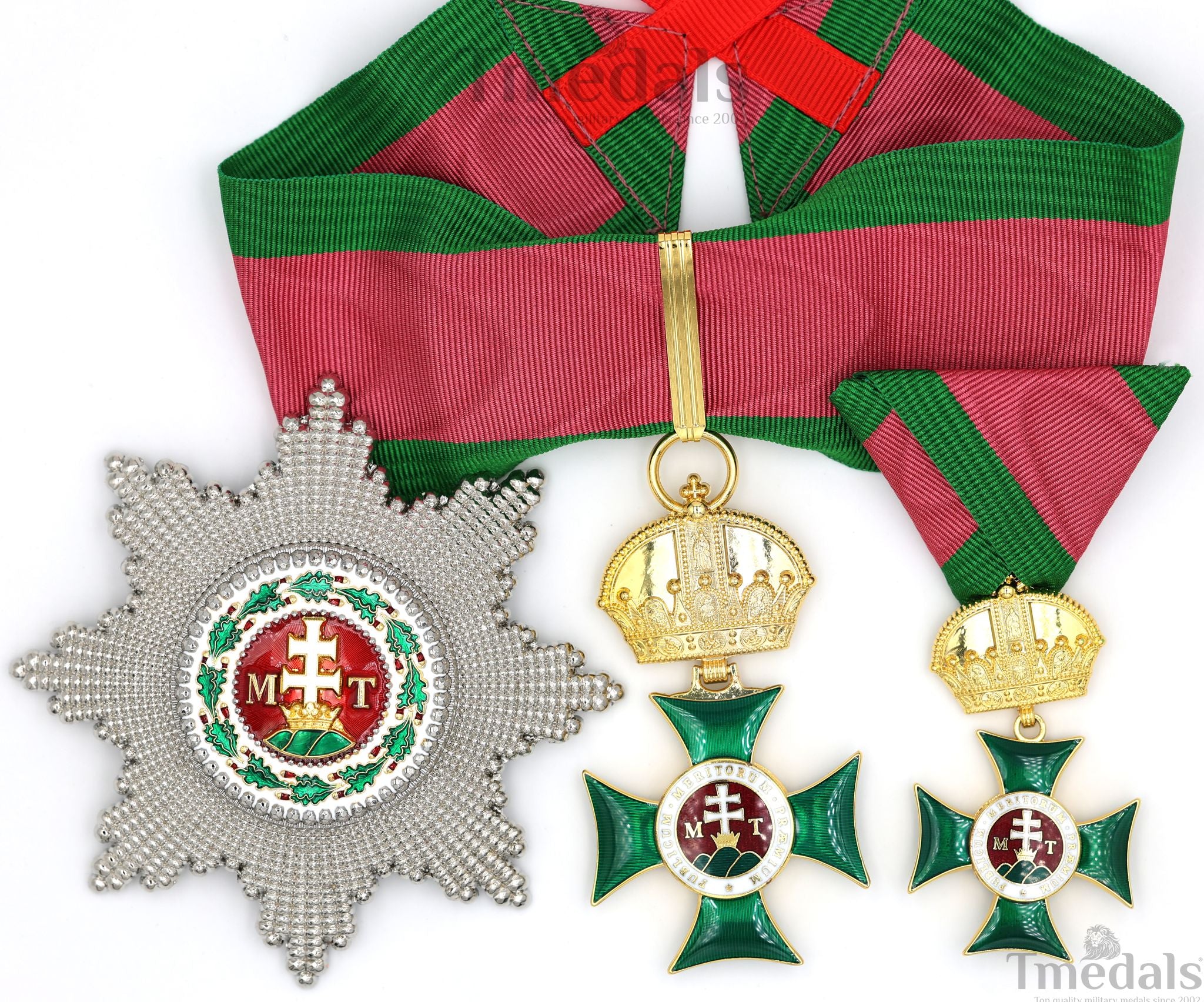 Royal Hungarian Order of Saint Stephen Medal Set – 3-Piece Replica