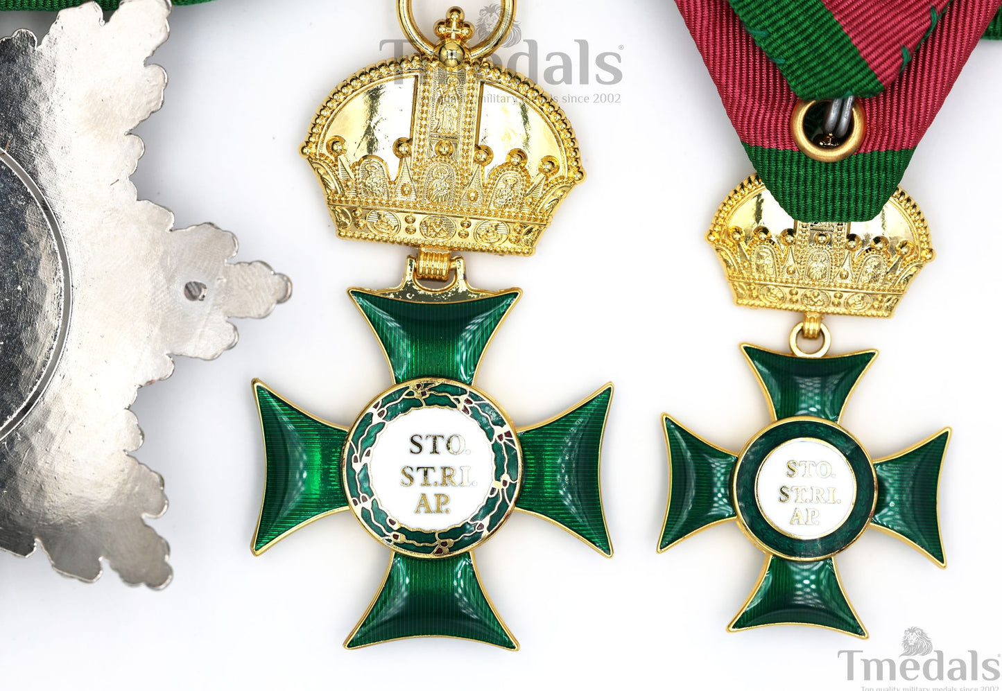 Royal Hungarian Order of Saint Stephen Medal Set – 3-Piece Replica