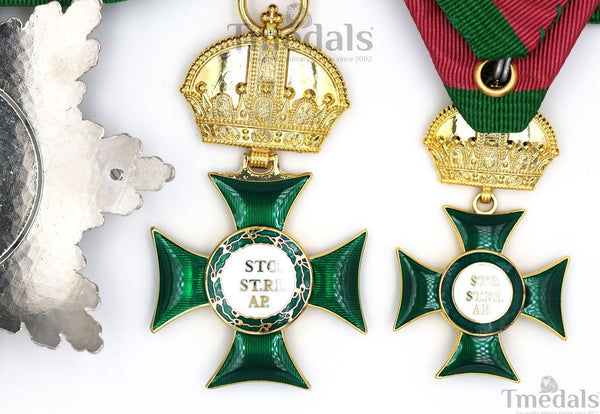 Royal Hungarian Order of Saint Stephen Medal Set – 3-Piece Replica