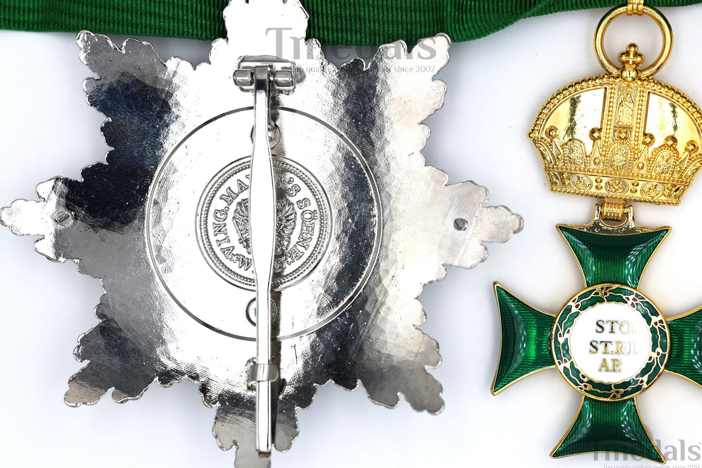 Royal Hungarian Order of Saint Stephen Medal Set – 3-Piece Replica