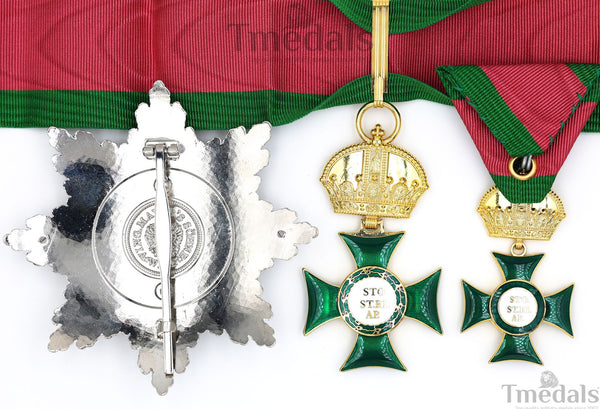 Royal Hungarian Order of Saint Stephen Medal Set – 3-Piece Replica
