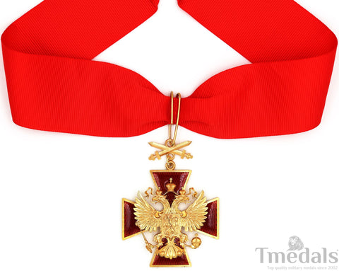Russian Federation Order of Merit Replica Medal – Double-Headed Eagle 925 Silver