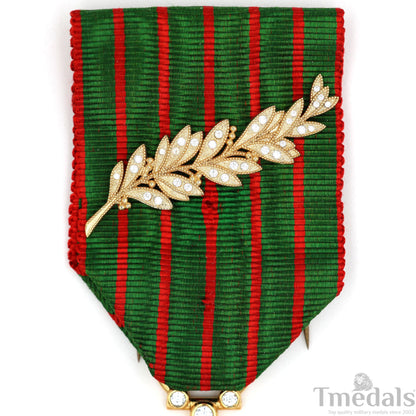 France Croix de Guerre 1914–1918 w/ Diamonds – Marshal Foch – 925 Silver Replica Repro