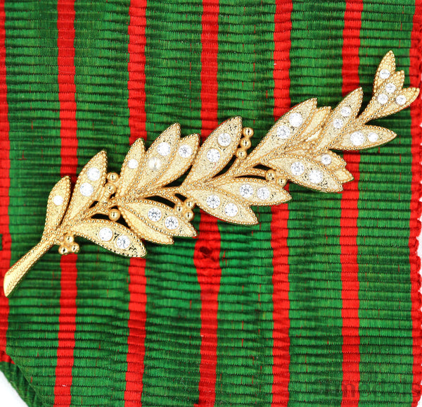 France Croix de Guerre 1914–1918 w/ Diamonds – Marshal Foch – 925 Silver Replica Repro