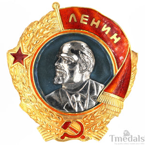 Order of Lenin Type 3 Medal–925 Sterling Silver Gilt Gold Platinum Enamel Replica Repro
