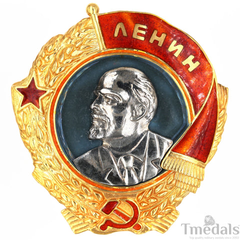 Order of Lenin Type 3 Medal–925 Sterling Silver Gilt Gold Platinum Enamel Replica Repro