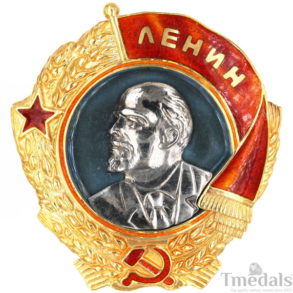Order of Lenin Type 3 Medal–925 Sterling Silver Gilt Gold Platinum Enamel Replica Repro