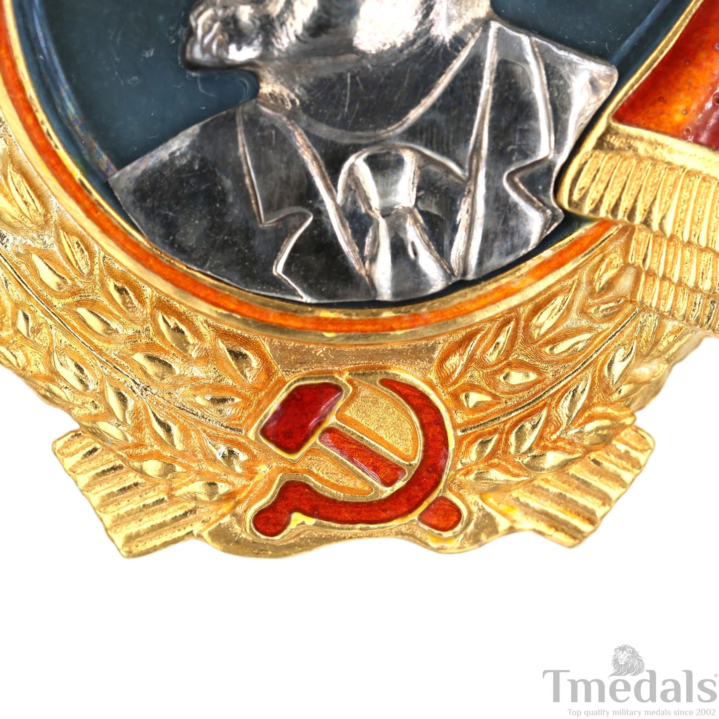 Order of Lenin Type 3 Medal–925 Sterling Silver Gilt Gold Platinum Enamel Replica Repro