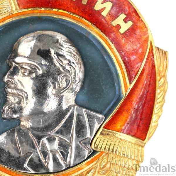 Order of Lenin Type 3 Medal–925 Sterling Silver Gilt Gold Platinum Enamel Replica Repro