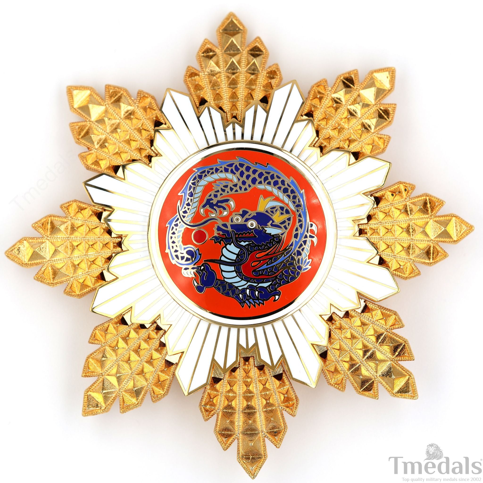 China Republic Qing Dynasty Order of the blue dragon 青龍勛章 Brest Star replica