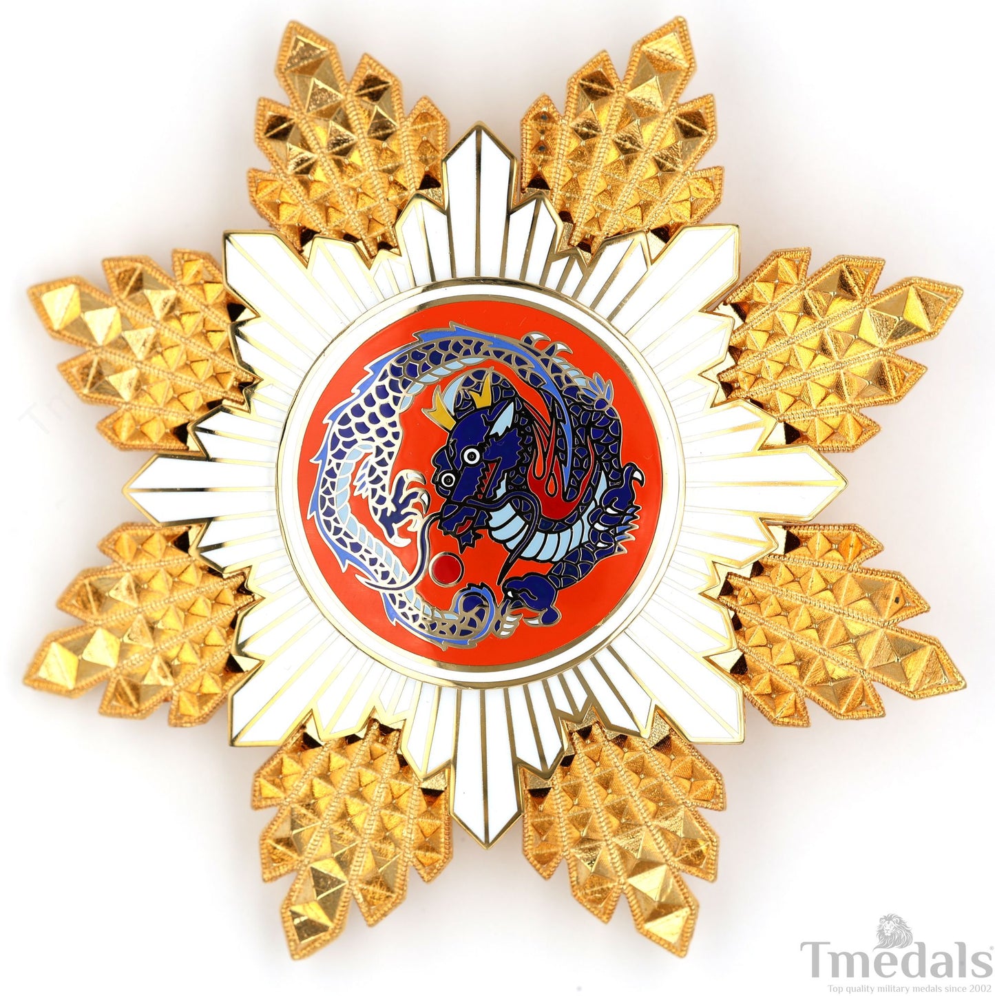 China Republic Qing Dynasty Order of the blue dragon 青龍勛章 Brest Star replica
