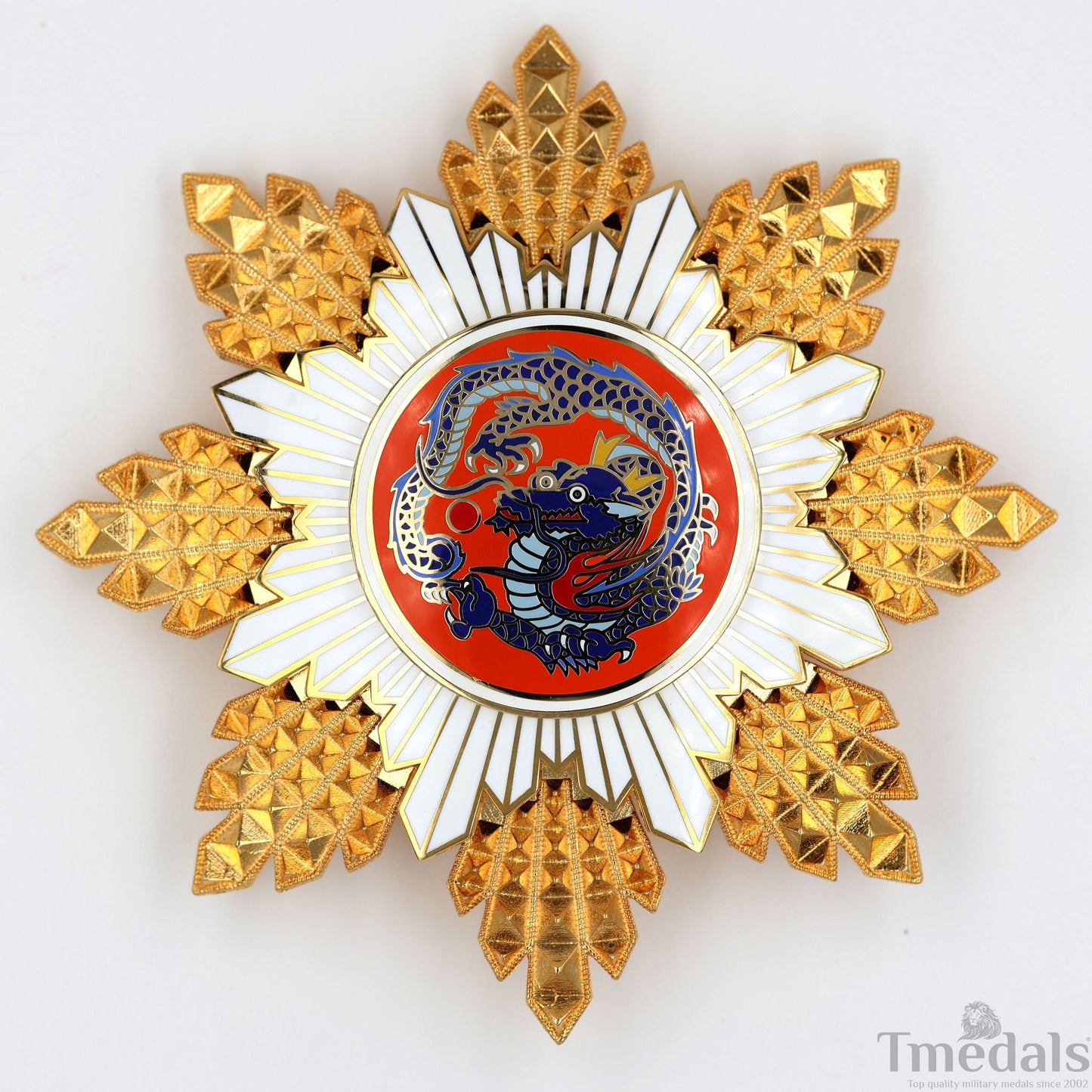 China Republic Qing Dynasty Order of the blue dragon 青龍勛章 Brest Star replica