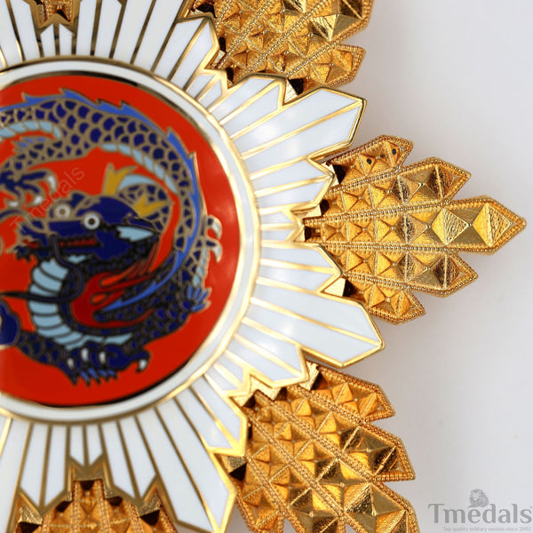China Republic Qing Dynasty Order of the blue dragon 青龍勛章 Brest Star replica