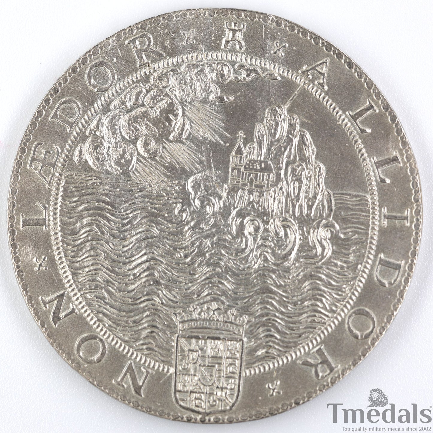 UK Elizabeth I Defeat of the Spanish Armada Medal 1588-Pure 925 Sterling Silver Replica