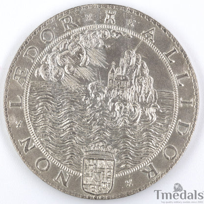 UK Elizabeth I Defeat of the Spanish Armada Medal 1588-Pure 925 Sterling Silver Replica