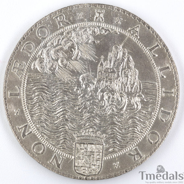 UK Elizabeth I Defeat of the Spanish Armada Medal 1588-Pure 925 Sterling Silver top Replica